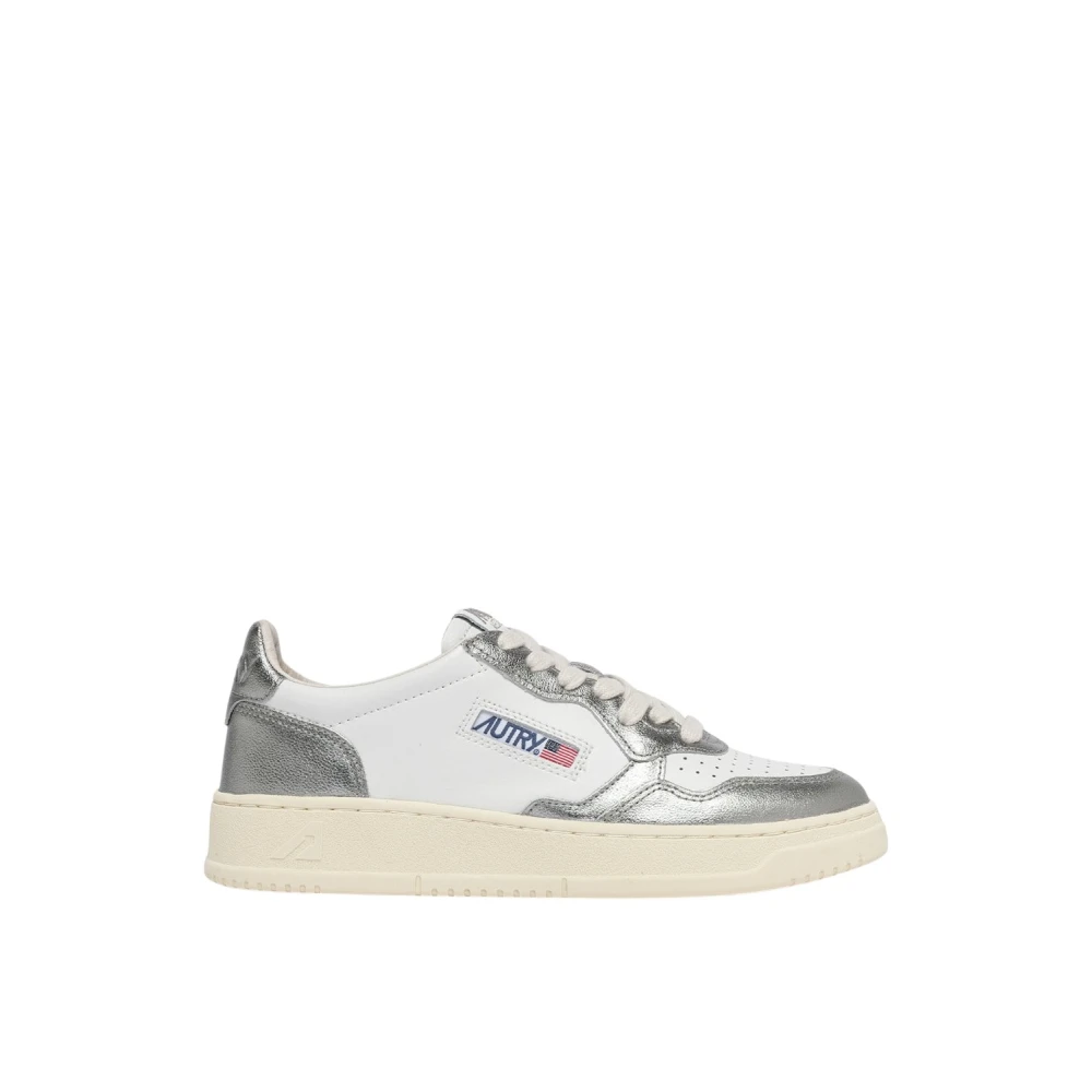 Autry White Sneakers, Female, 3 Uk, Low Medalist Trainers