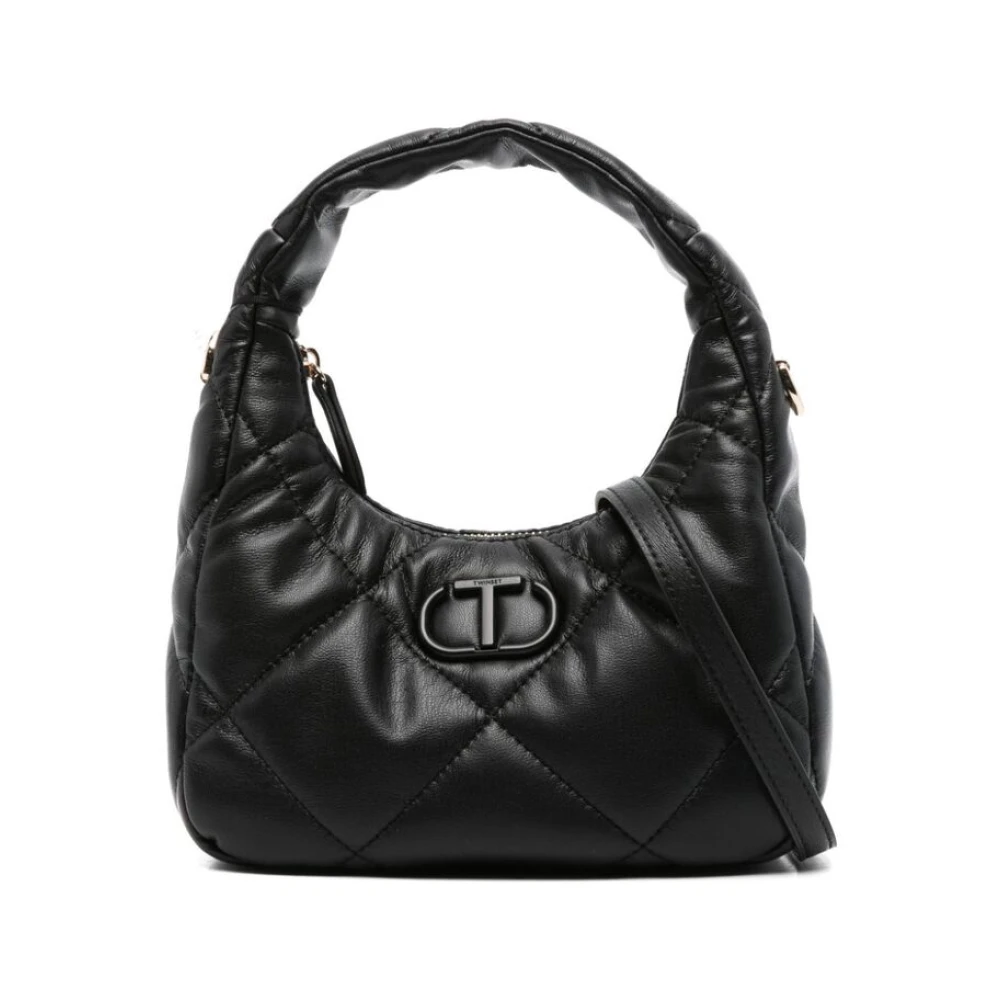 Twinset Zwarte Gewatteerde Schoudertas Black Dames