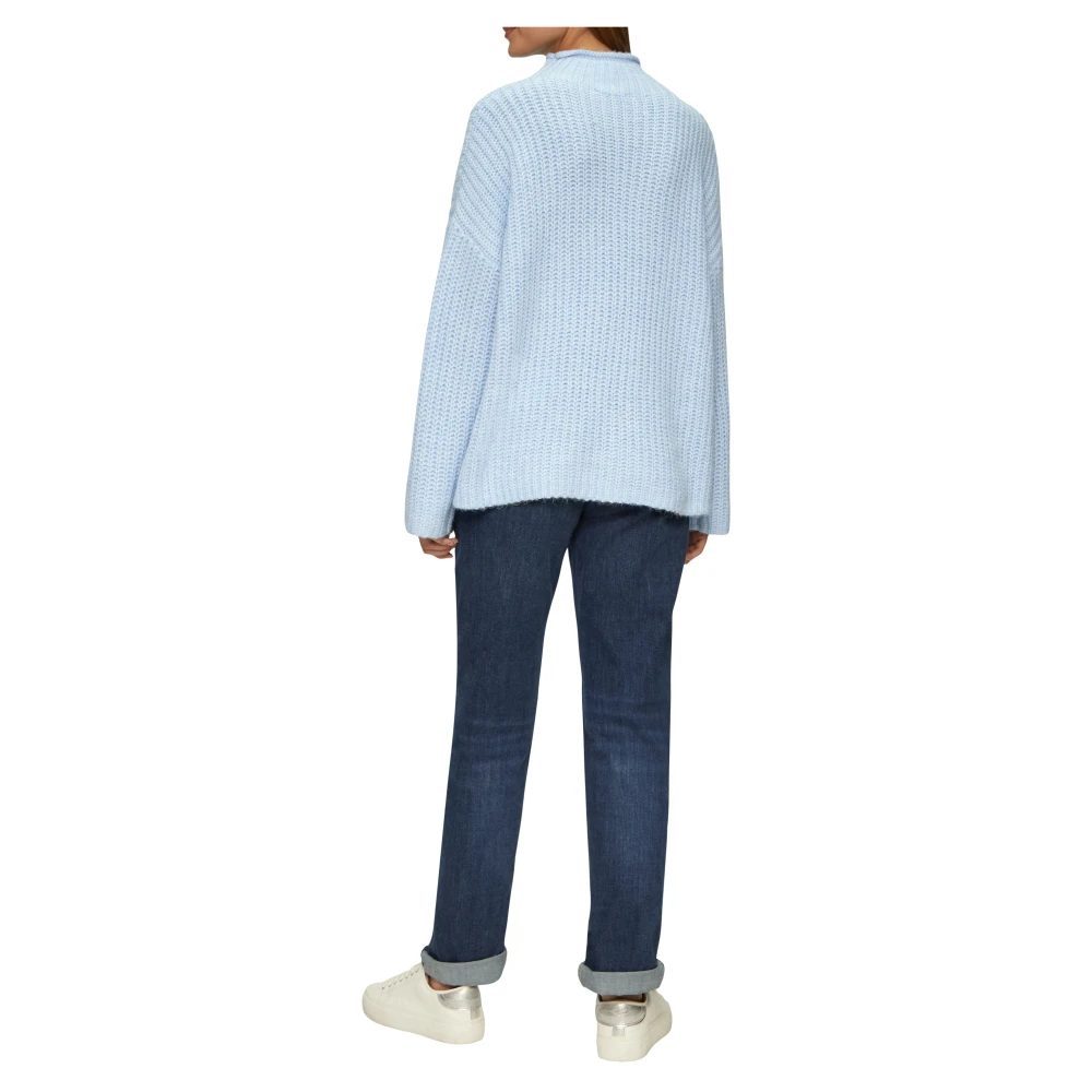 s.Oliver Alpaca Mix Relaxed Fit Sweater Blue Dames
