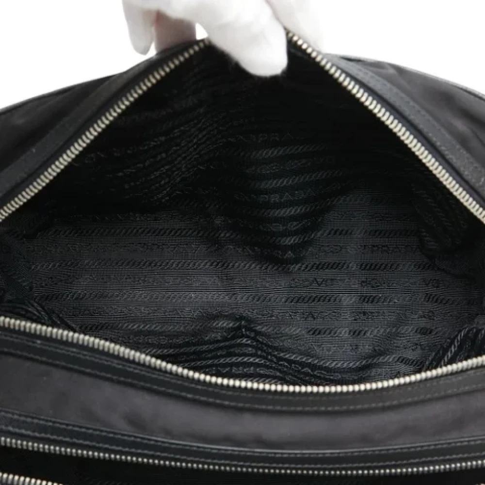 Prada Vintage Pre-owned Fabric clutches Black Dames