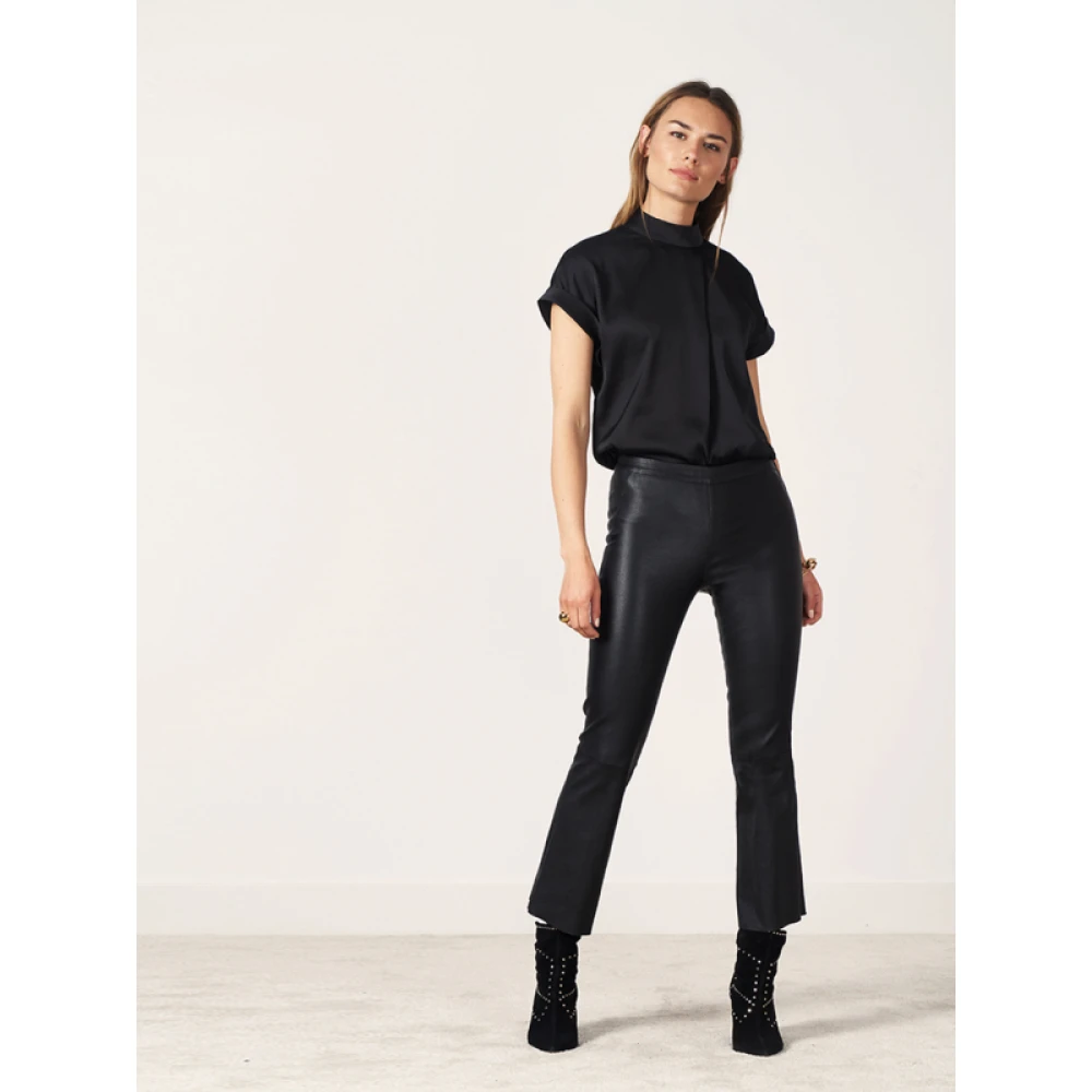 Dante 6 Zwarte korte mouwen blouse Black Dames