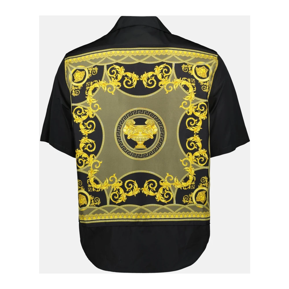 Versace Goden Snit Shirt Zwart en Geel Black Heren