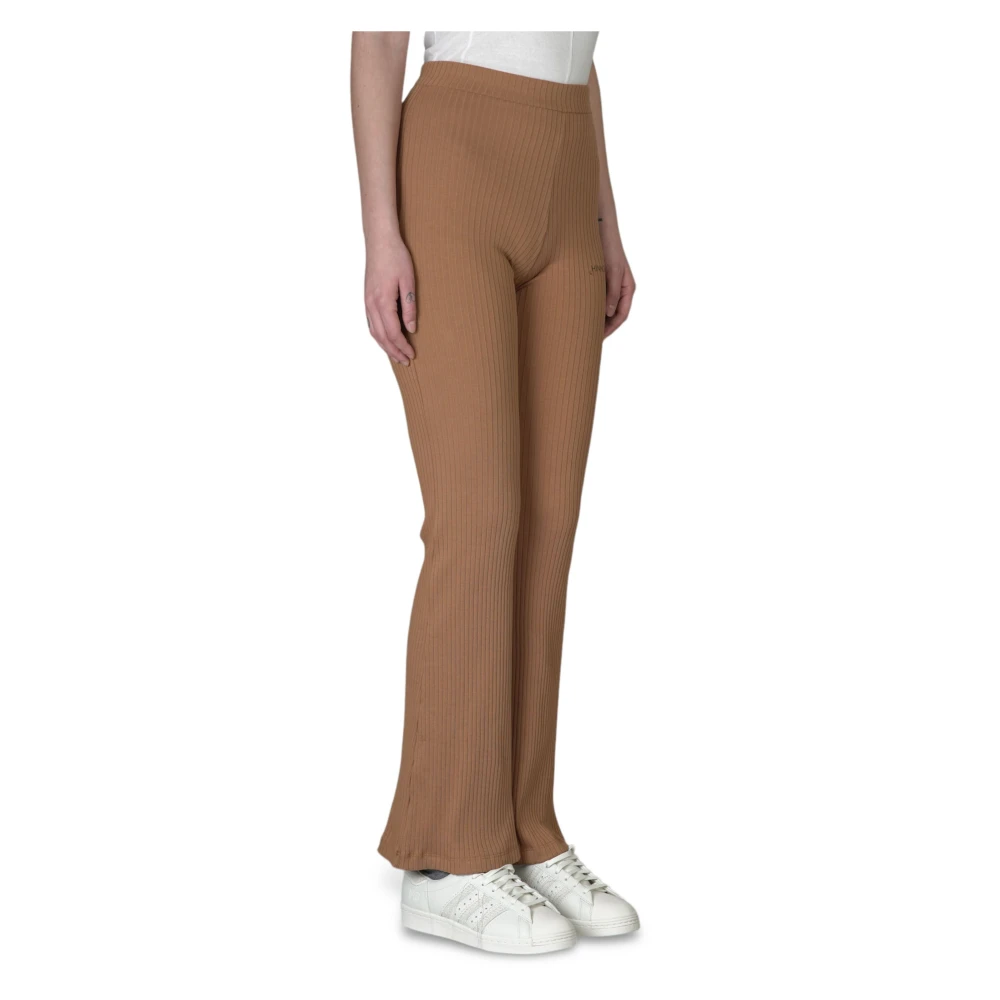 Hinnominate Ribgebreide Broek in Hazelnoot Brown Dames