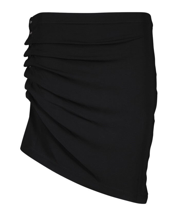 jupe-drapee-en-viscose-noire