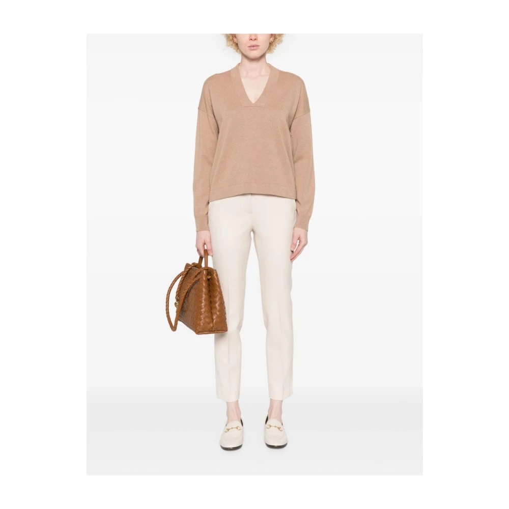 PESERICO Stijlvolle Maglia Shirt Brown Dames