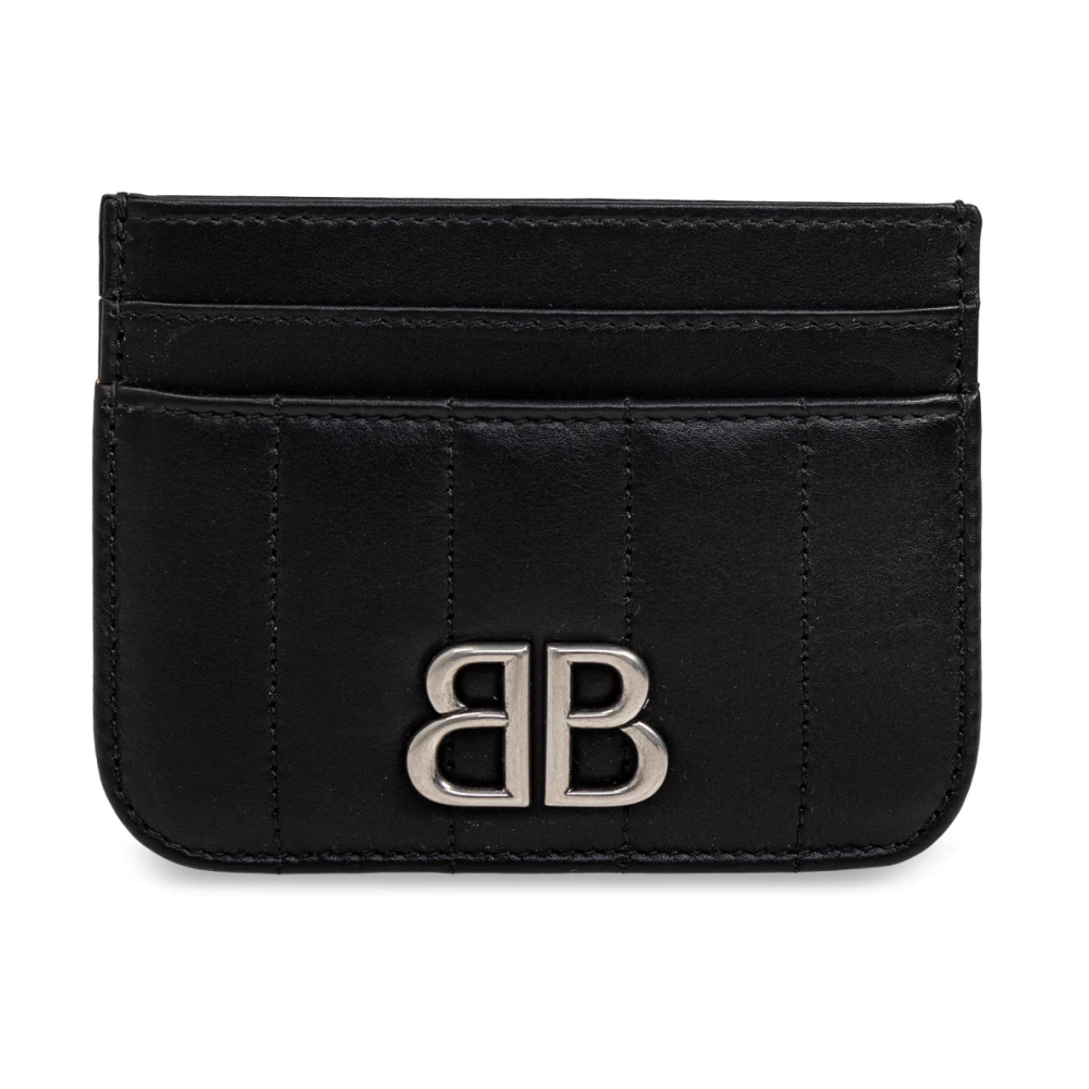 Balenciaga Leren Kaarthouder Black Dames