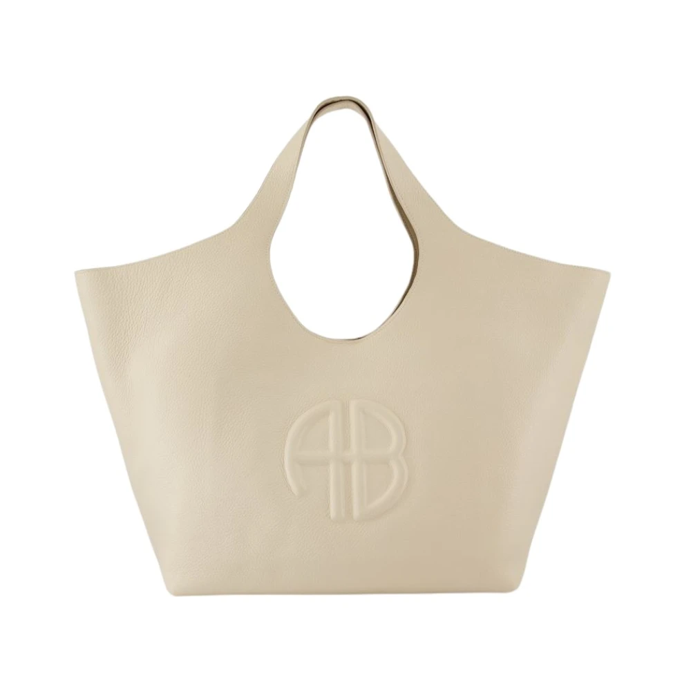 Anine Bing Women's Beige Leather Shopper Bag