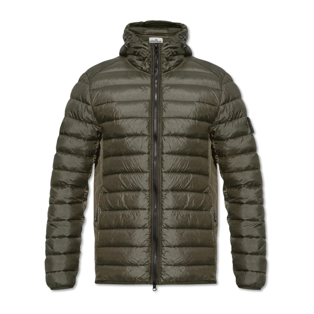 Stone Island Donsjack Geweven Kamers Nylon Dons-Tc Green Heren