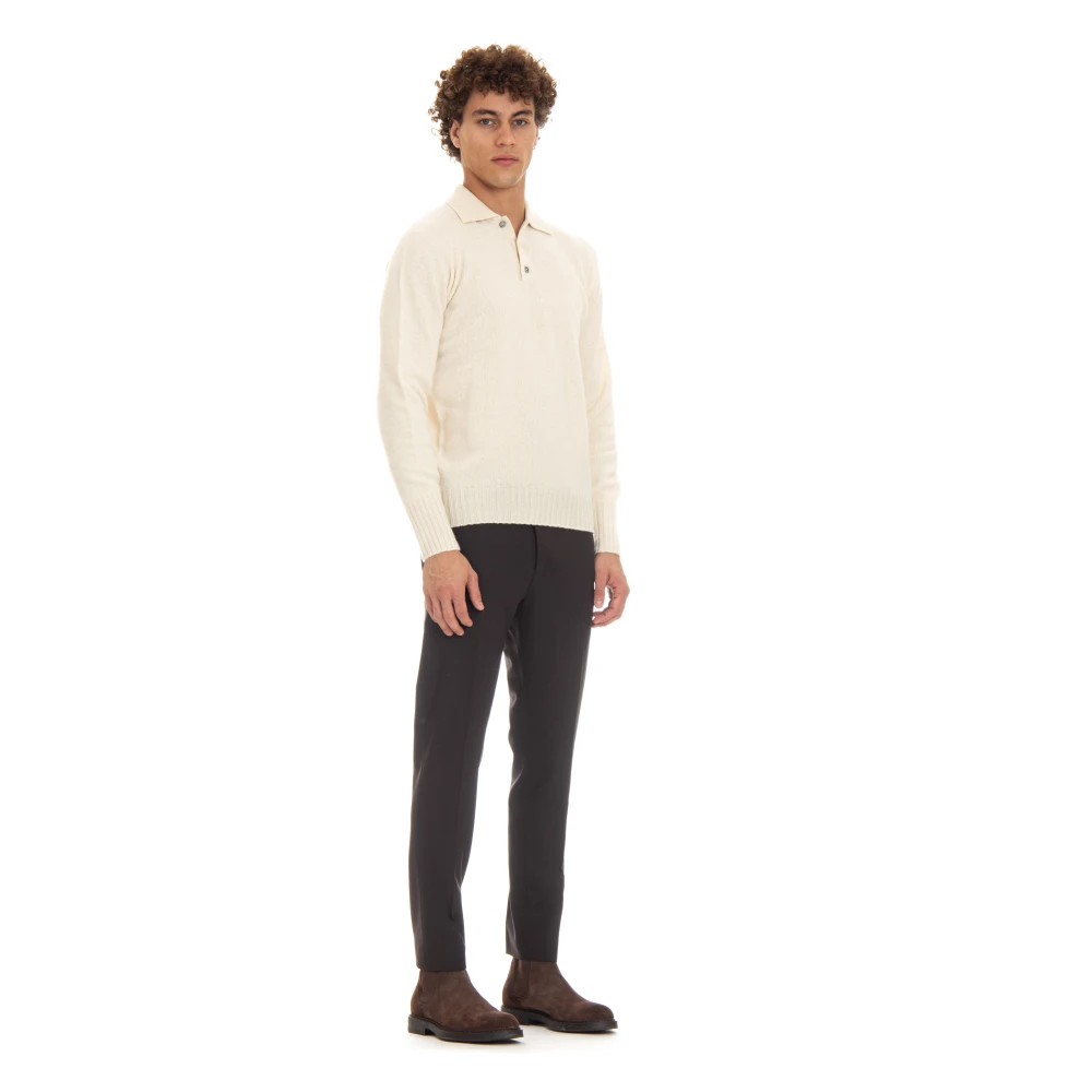Drumohr Polo Sweater Cream Beige Heren