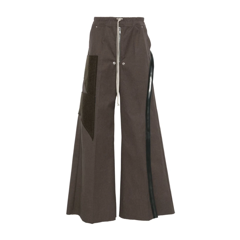 Rick Owens Wijde Pijp Bruine Katoenen Broek Brown Heren