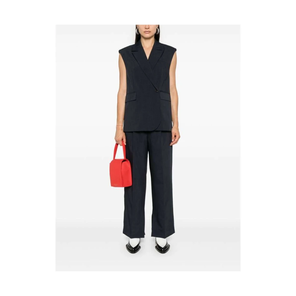 Birgitte Herskind Donkergrijze Dubbel-Borst Waistcoat Black Dames