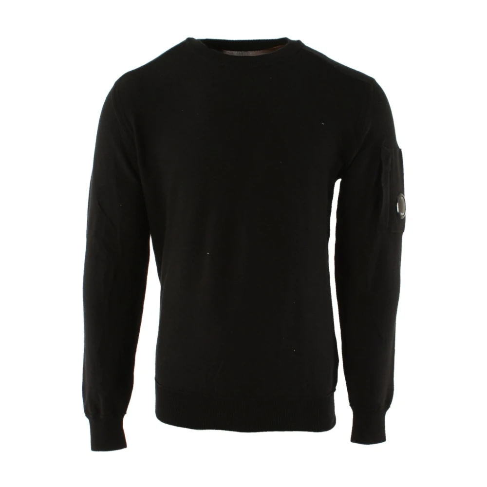 C.p. Company Black Cotton Jumper - Male - Sweatshirts - Black - 2XL - Sweatshirts & Hoodies