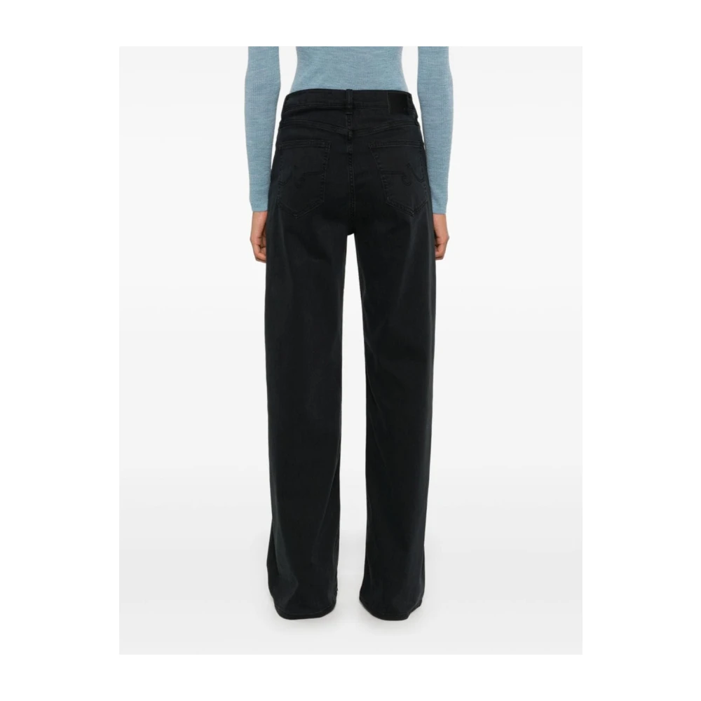 adriano goldschmied Zwarte Wide Leg Denim Jeans Black Dames