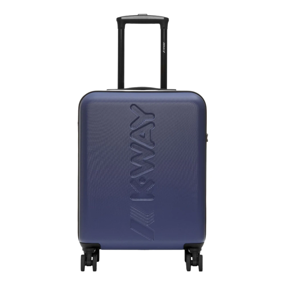 K-way Harde Reistrolley Klein met Multicolor Banden Blue Unisex
