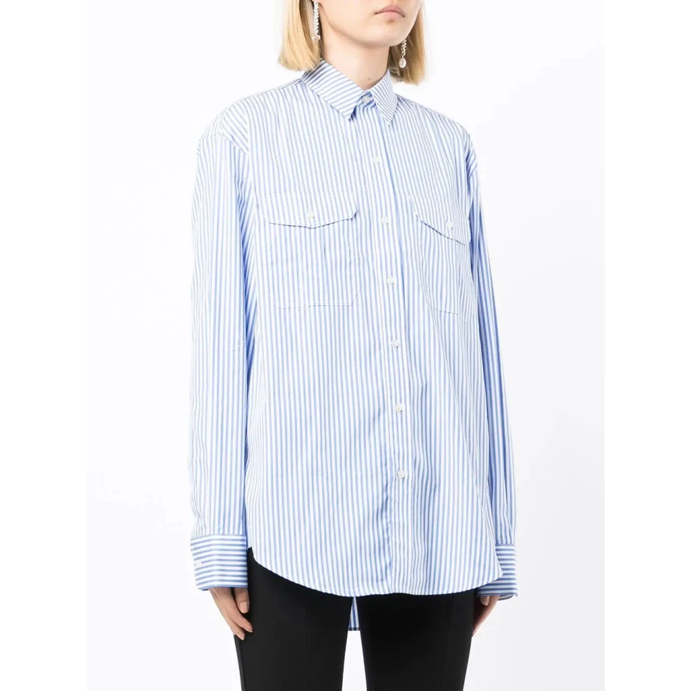 Wardrobe.nyc Oversized Shirt Mstbl Blue Dames