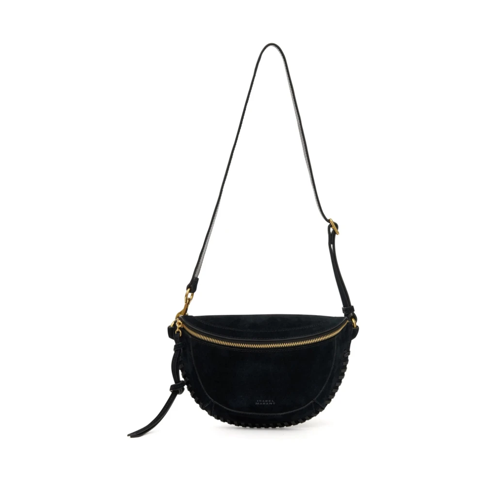 Isabel marant Zwarte Suède Bum Bag met Verstelbare Band Black Dames