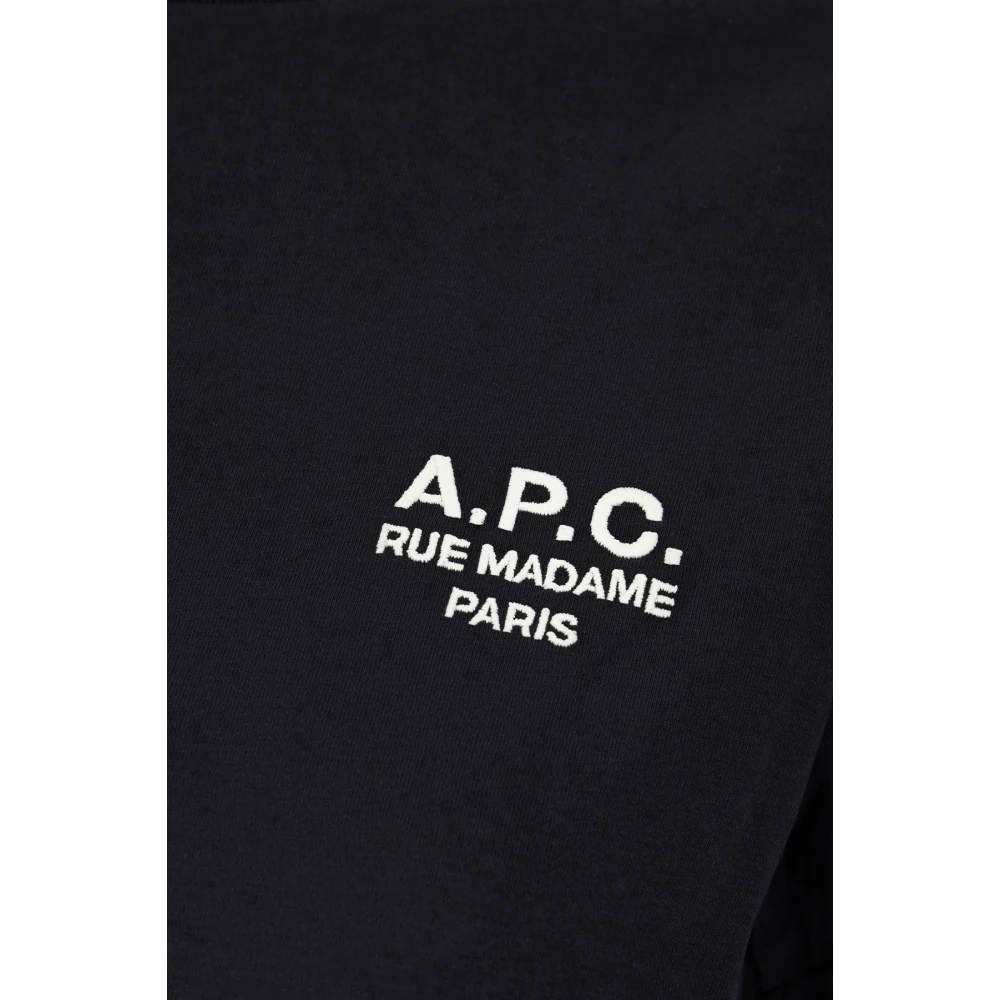 A.p.c. Casual Katoenen T-Shirt Blue Dames