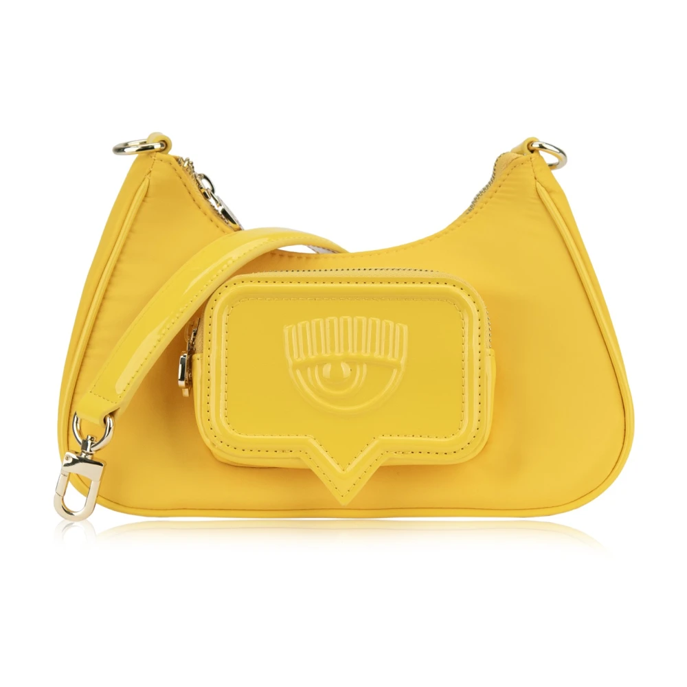 Chiara Ferragni Collection Stijlvolle Handtas met Rits Yellow Dames