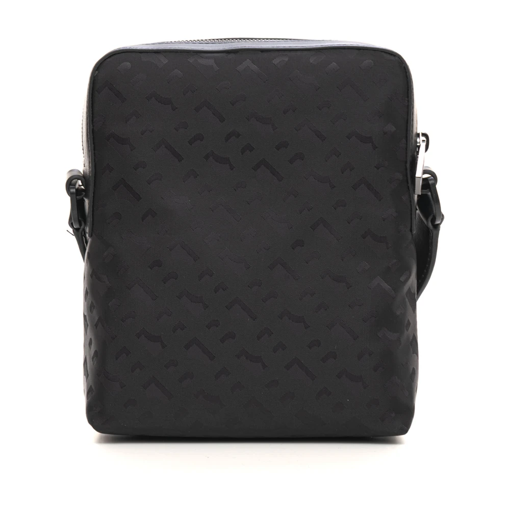 Boss Logo Schoudertas met Rits Black Heren