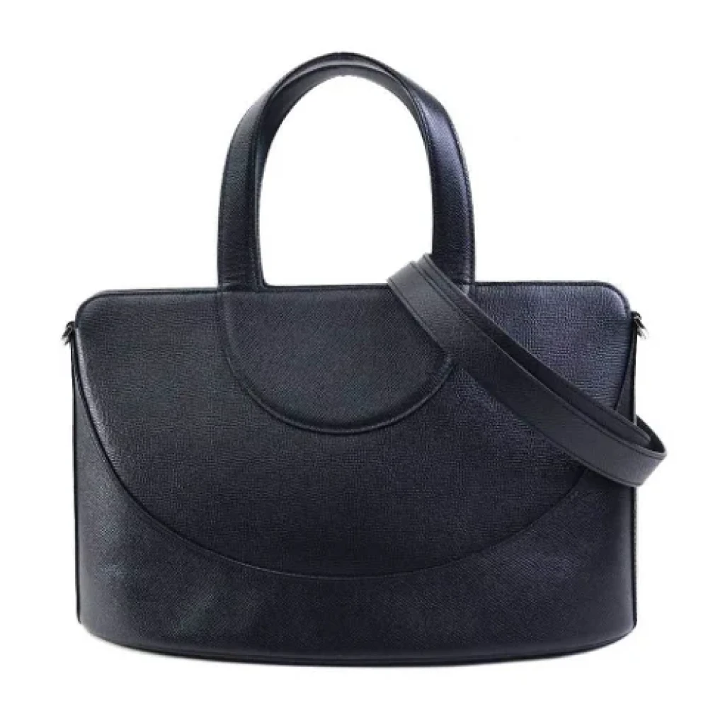 Bvlgari Vintage Pre-owned Leather handbags Black Dames