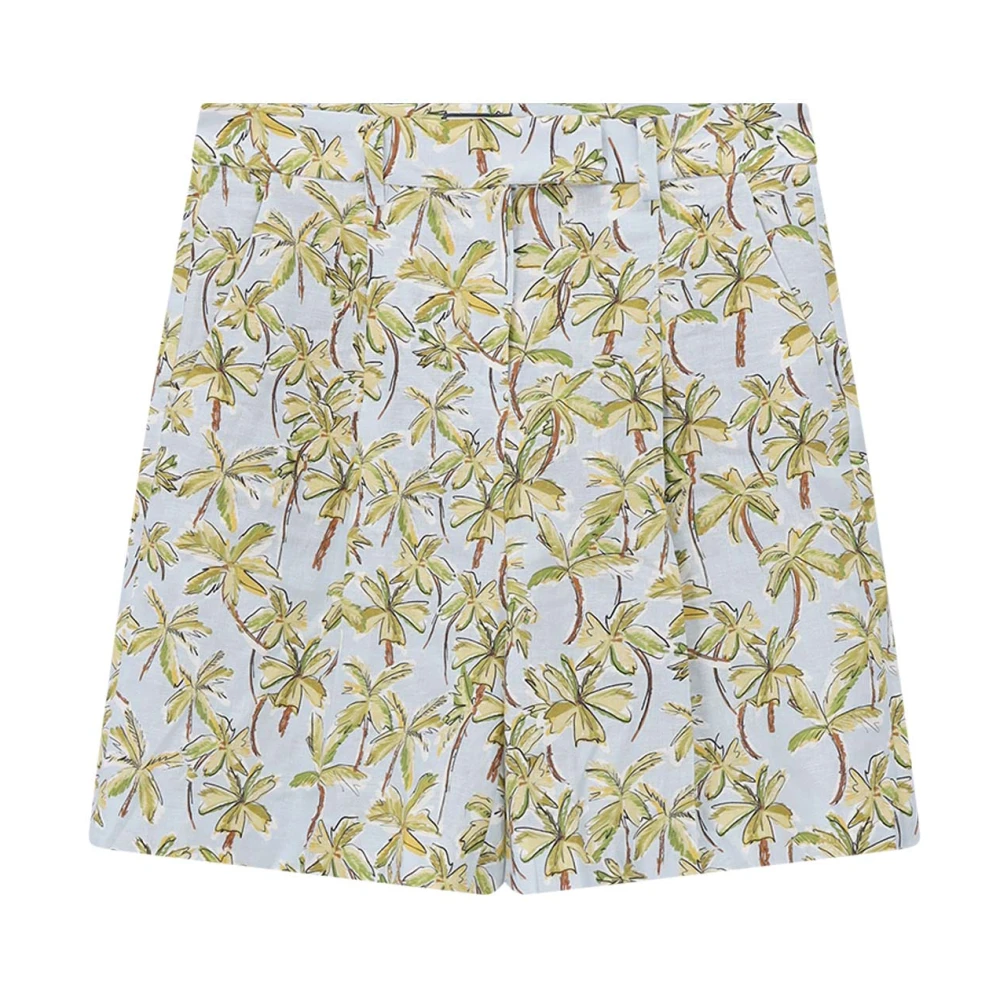 Seductive Vrouw Blauw Korte Broeken Dames, L, Linnen, Short Shorts