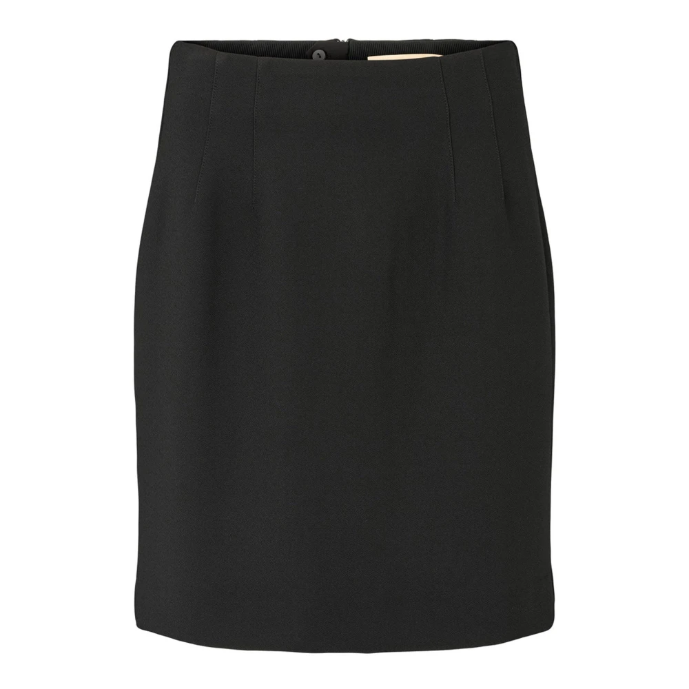 Rue De Femme Donna Nero - Elegante Gonna Nera Con Vita Alta - Skirts - L