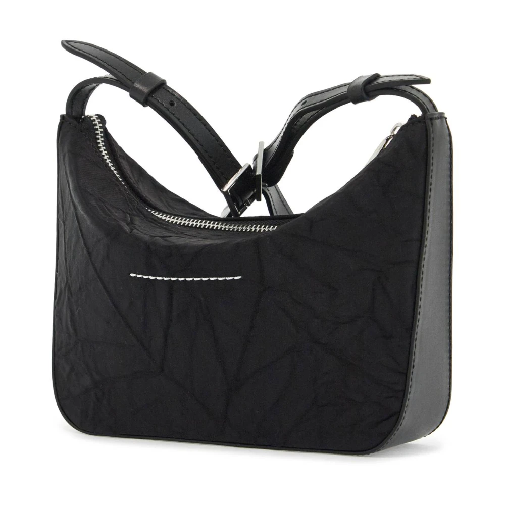 MM6 Maison Margiela Numeriek Nylon Schoudertas Black Dames
