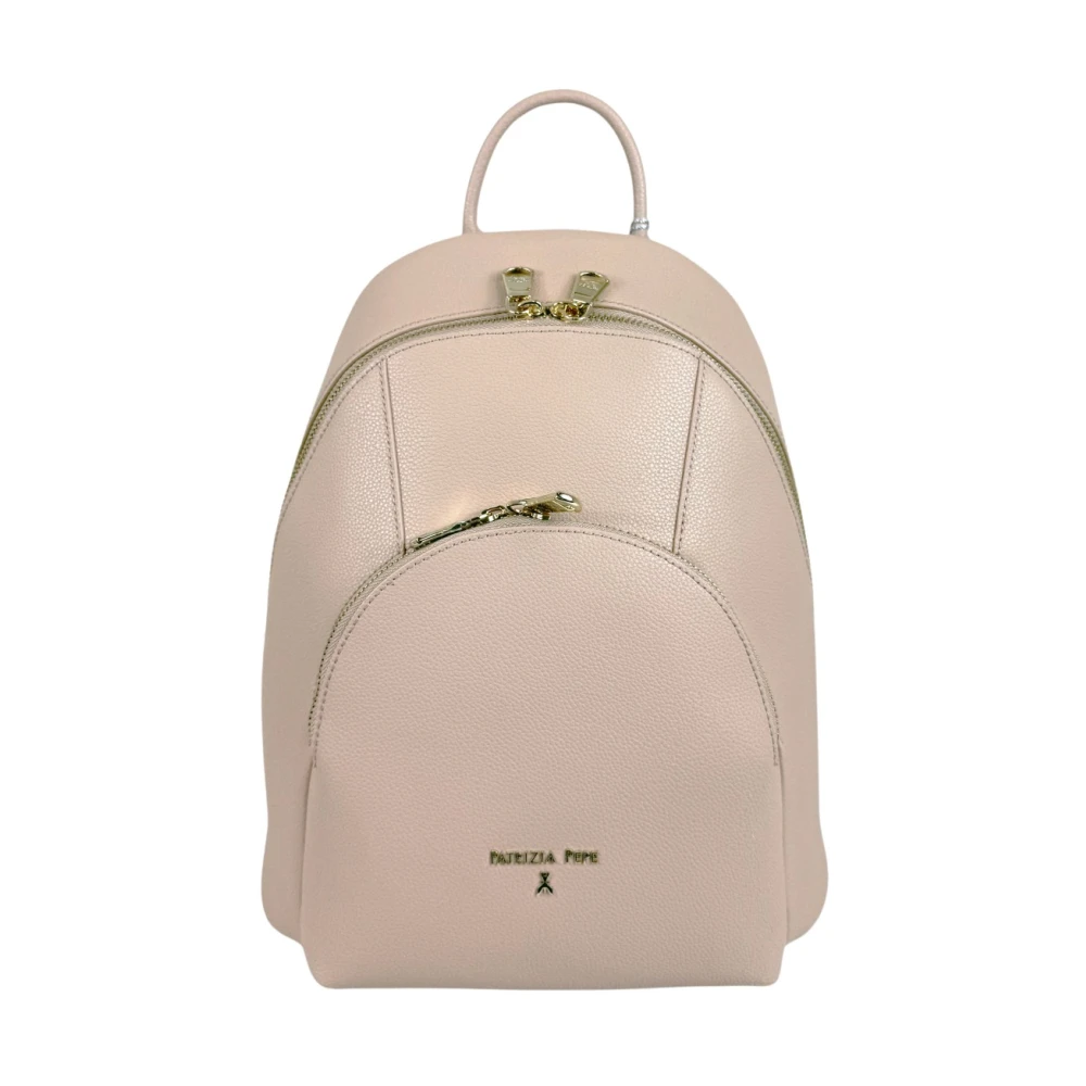 Patrizia Pepe Women's Beige Zaino 2 Zip Backpack - Backpacks - One Size - Bags