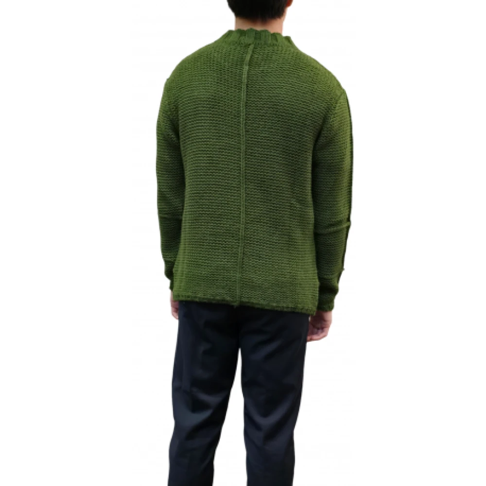 La Haine Inside Us Groene Patch Ronde Kraag Trui Lm280 Green Heren