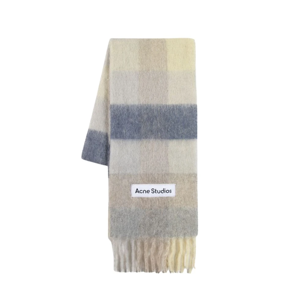 Acne Studios Wollen Sjaal Beige Lavendel Multicolor Dames