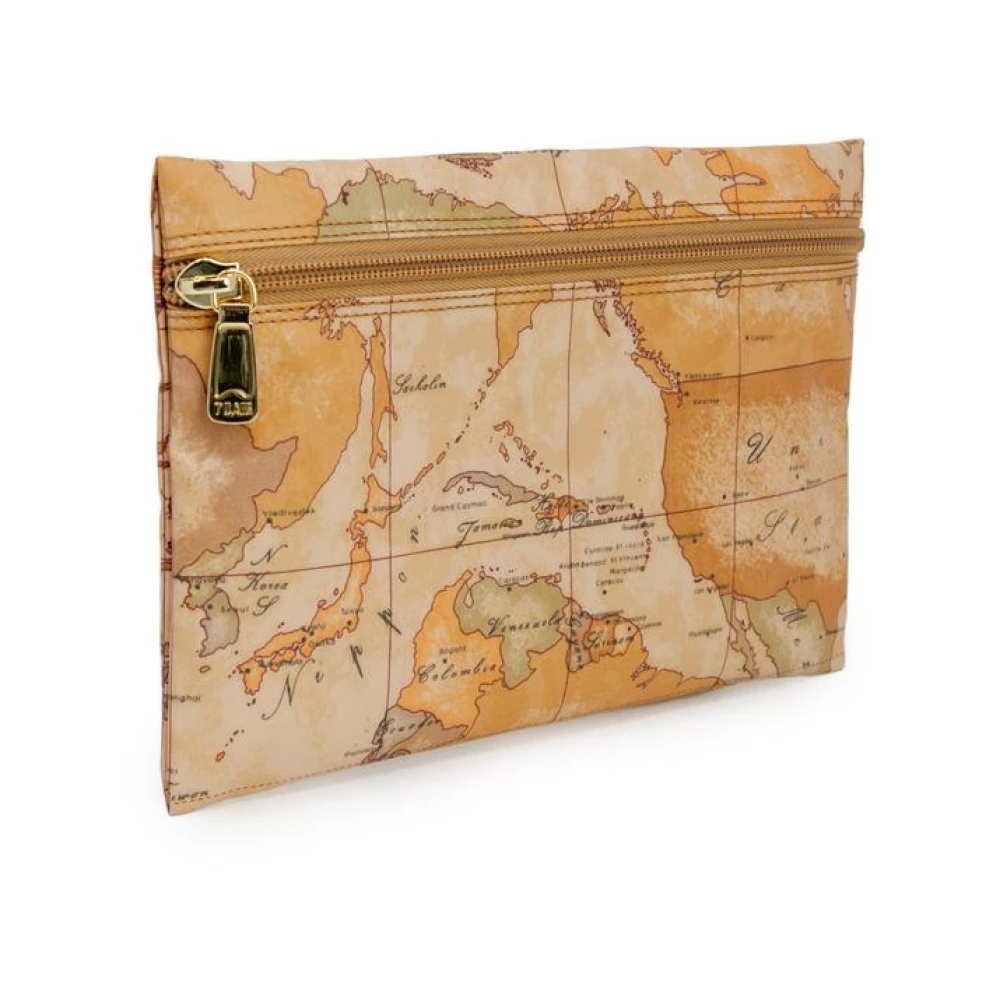 Alviero Martini 1a Classe Stijlvolle Schoudertas met Ritssluiting Beige Dames