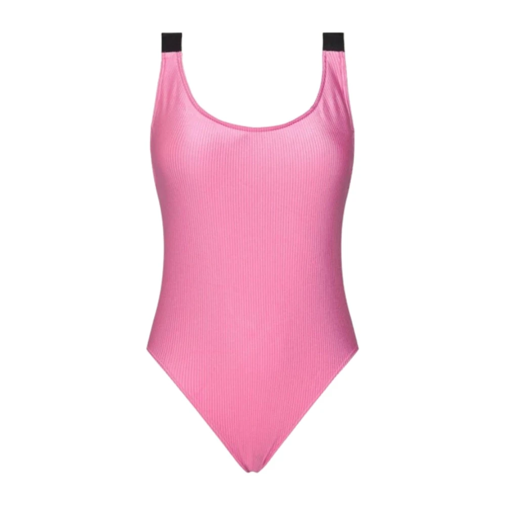 Calvin Klein Scoop Back One Piece Badpak Pink Dames