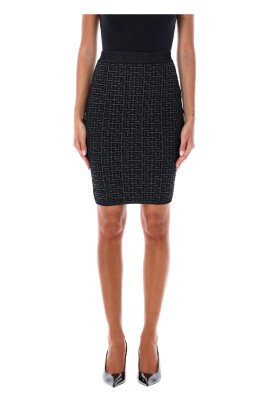 jupe-chic-monogram-3d-noir-argent