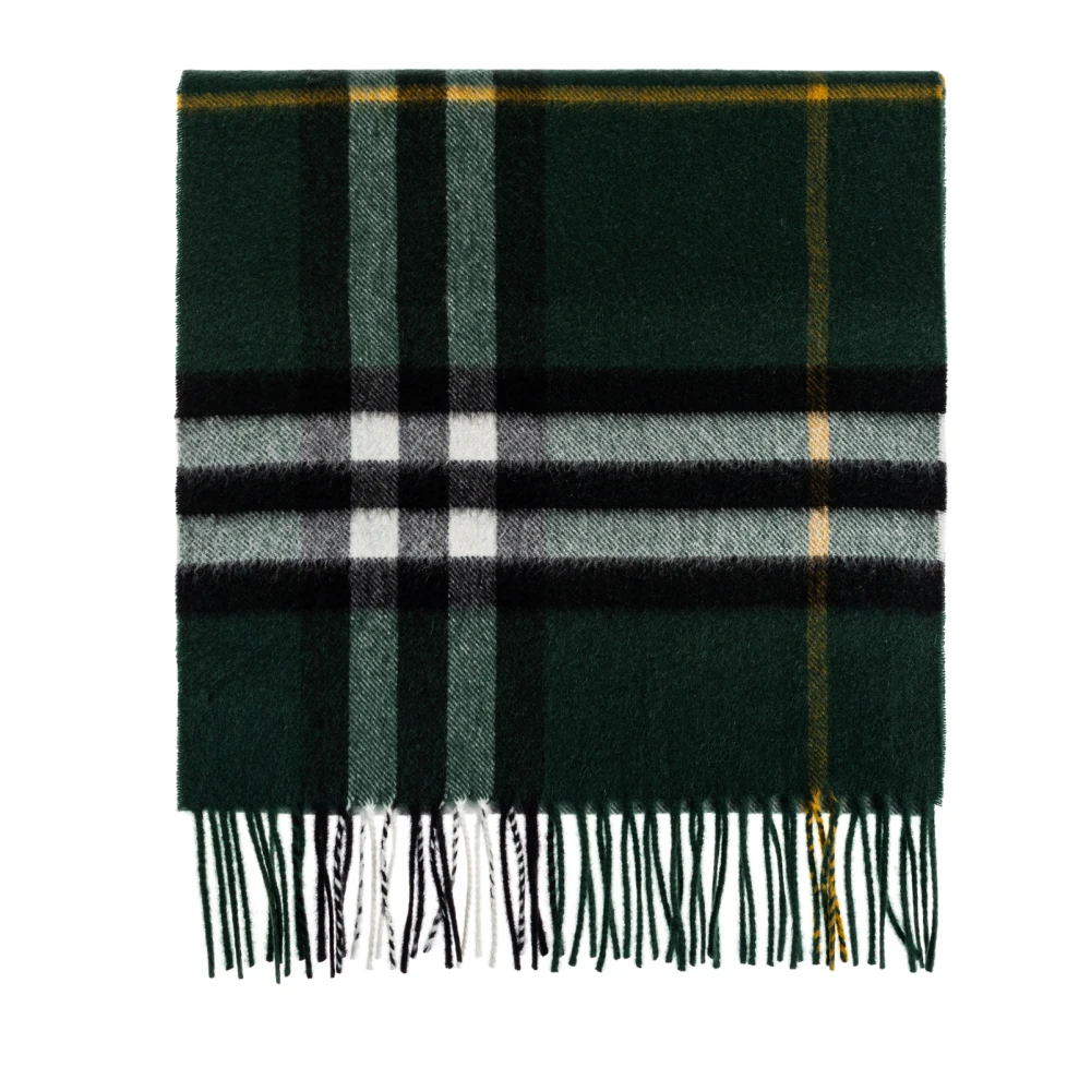 Burberry Unisex Green Cashmere Scarf - Winter Scarves - One Size - Accessories
