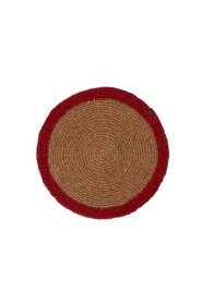 Beige Lexington Home Round Recycled Paper Straw Placemat (Diam 38cm) Interior