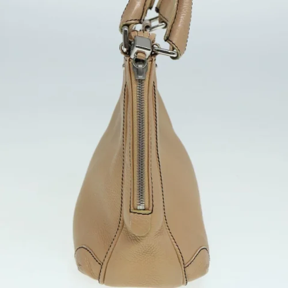 Chanel Vintage Pre-owned Leather handbags Beige Dames