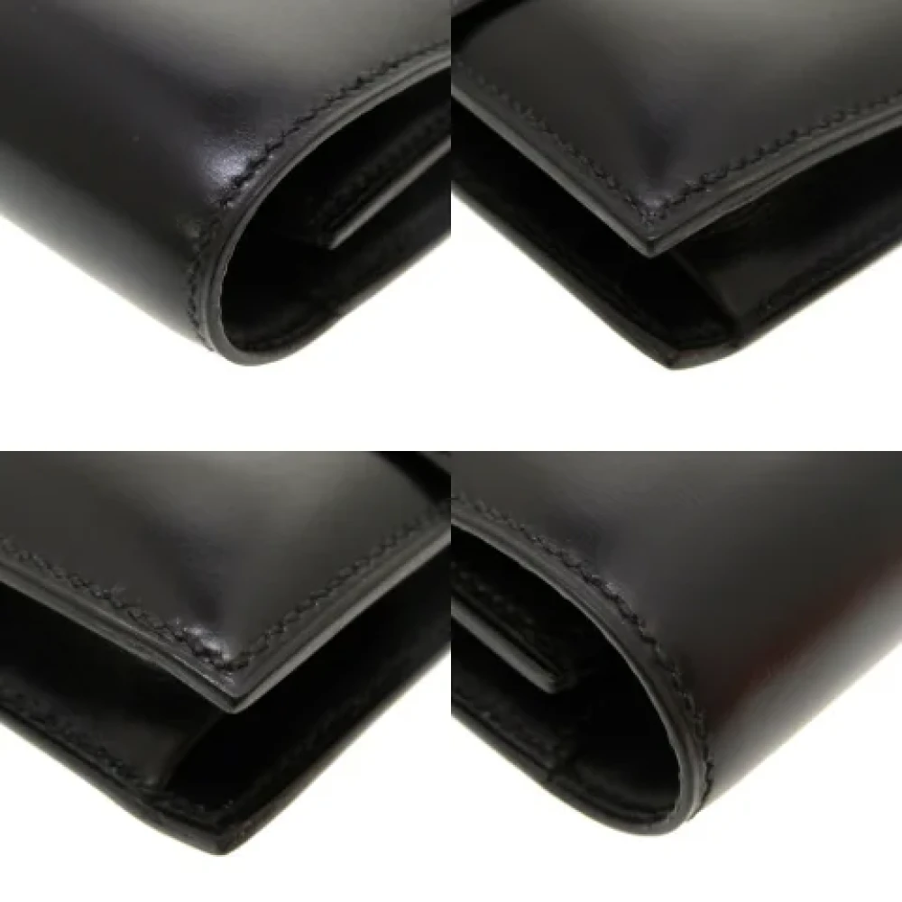 Hermès Vintage Pre-owned Leather clutches Black Dames