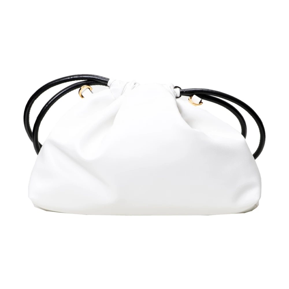 N21 Witte Pouchtas met Metallic Logo White Dames