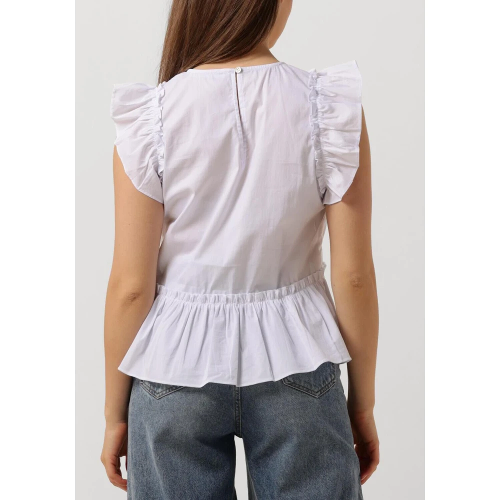 Co'Couture Frill Top voor Vrouwen White Dames