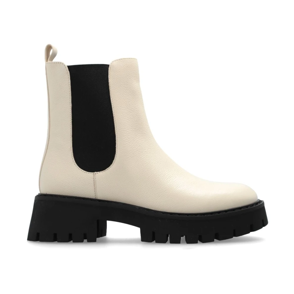 Michael Kors Beige Chelsea Boots, Female, 7 Uk, Leather Ankle Boots