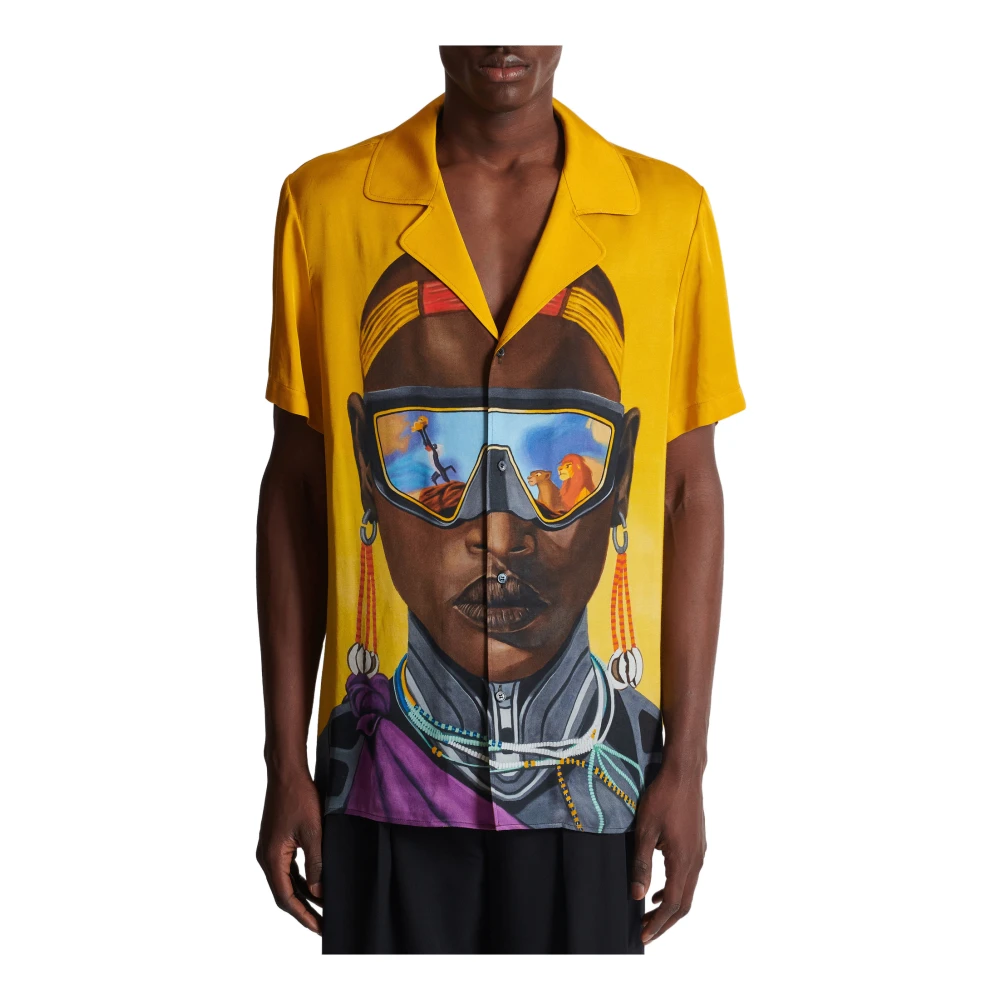 Balmain Disney x : The Lion King Satijnen pyjama met print Nika Mtwana Multicolor Heren