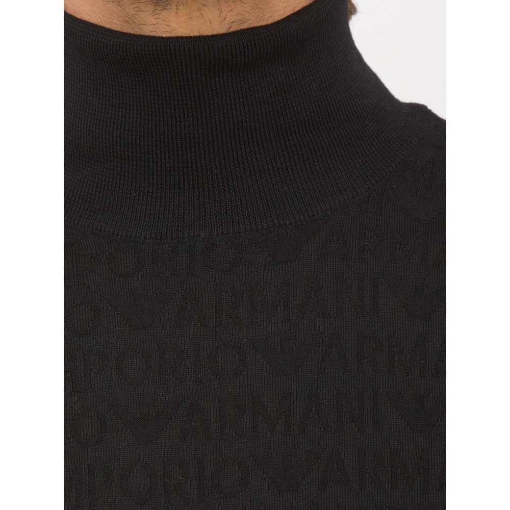 Emporio Armani Zwarte Pullover Trui Black Heren