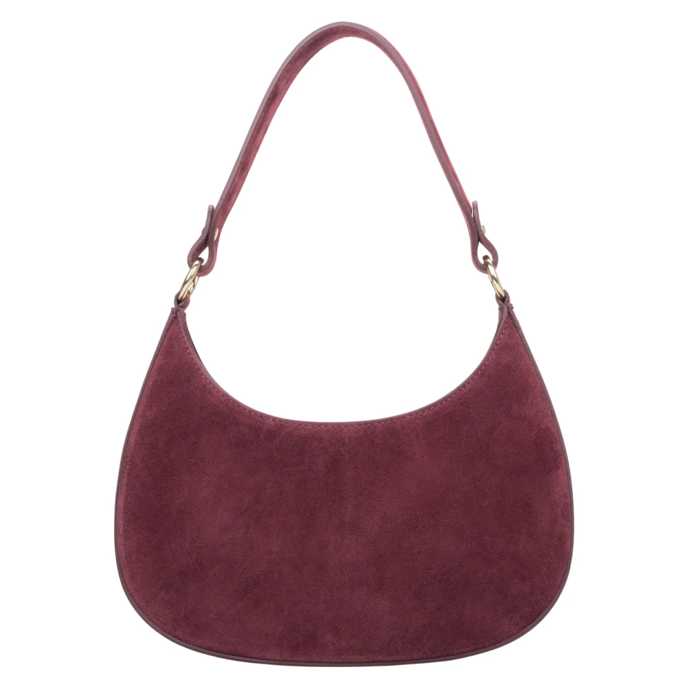 Estro Women's Red Velour Shoulder Bag