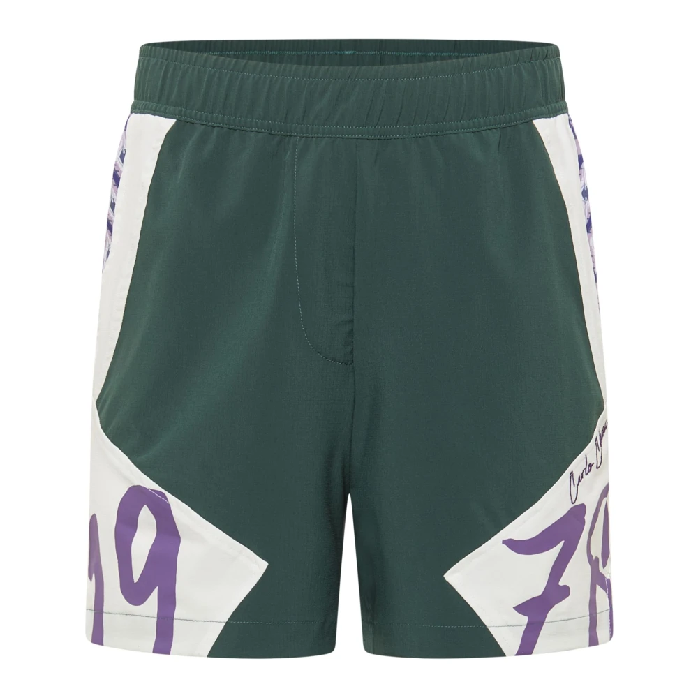 Carlo Colucci Men's Green Casual Shorts, S, Match Point Shorts