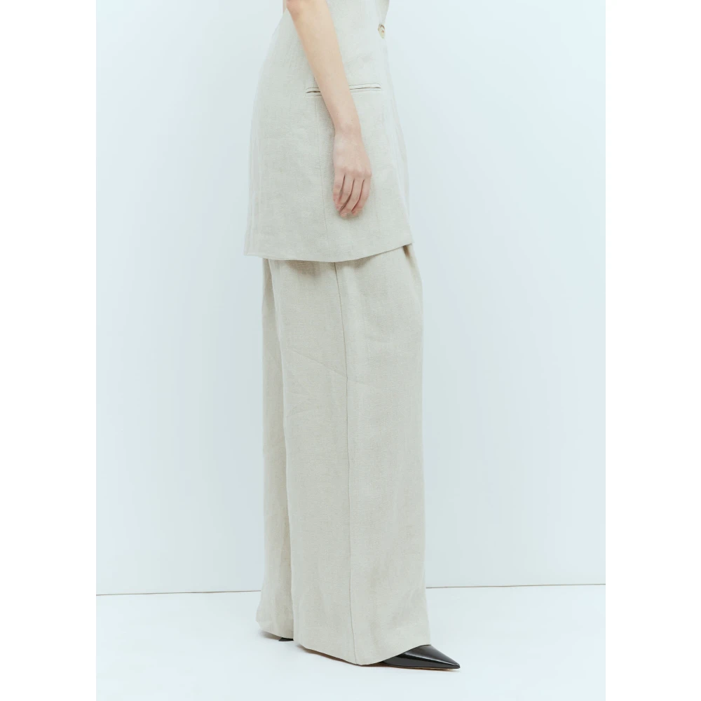 St. Agni Linnen Pantalon Beige Dames