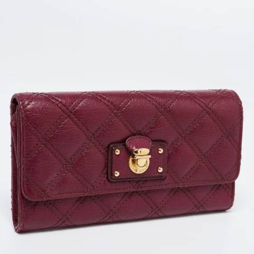 Marc Jacobs Pre-owned Leather wallets Purple Dames