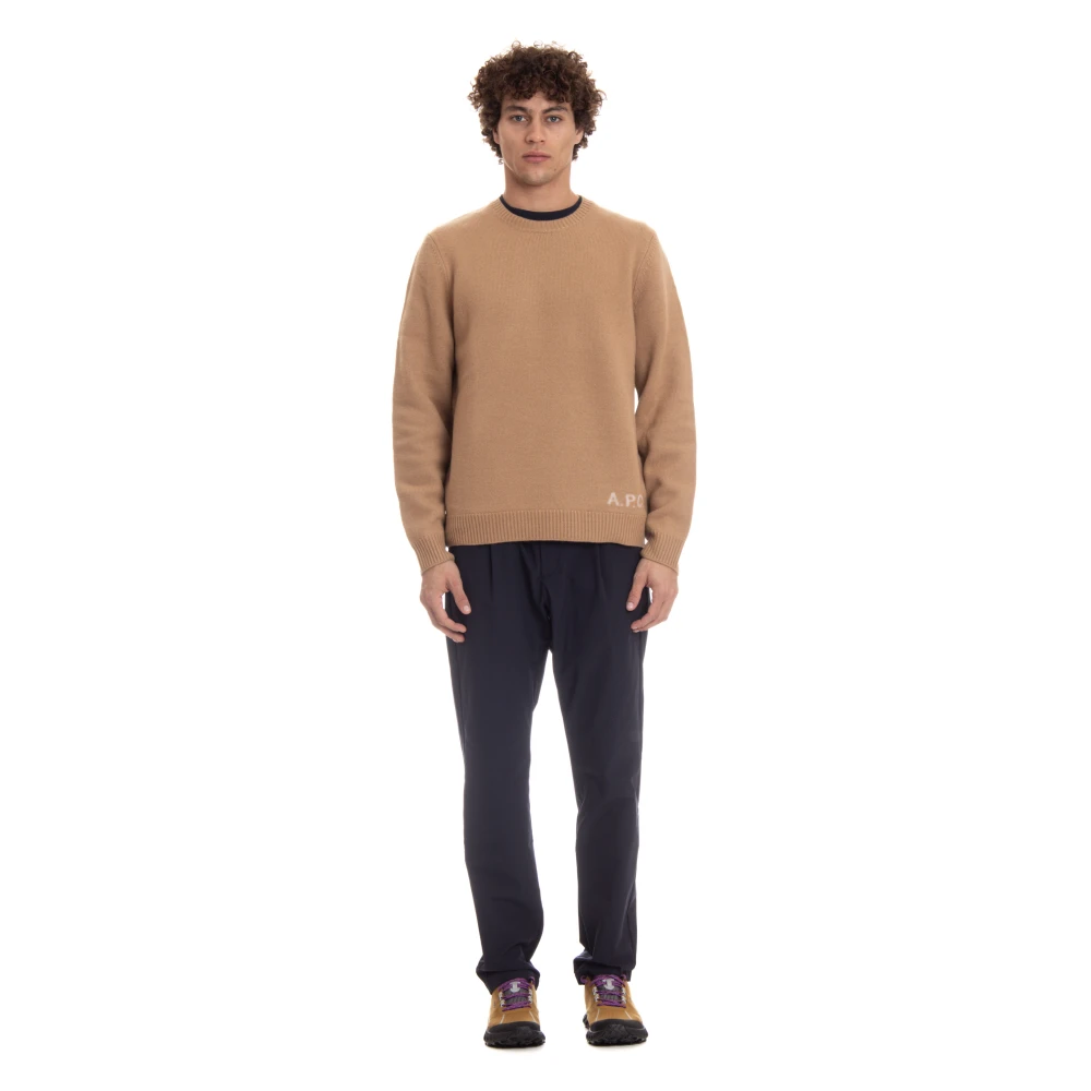 A.p.c. Zachte warme en dikke trui Brown Heren