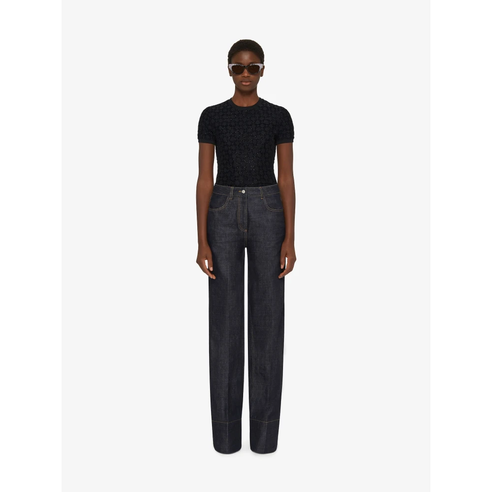 Givenchy Zwart T-shirt met Monogram 72 motief Black Dames