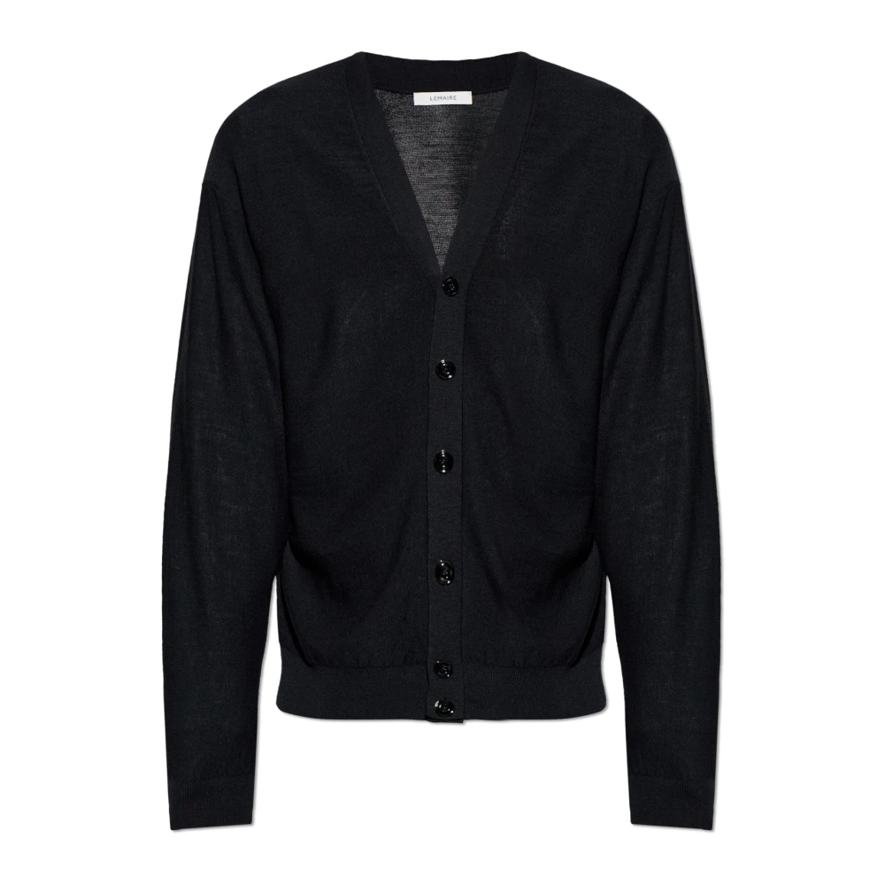 Lemaire Black Wool Cardigan - Male - Cardigans - S - Knitwear