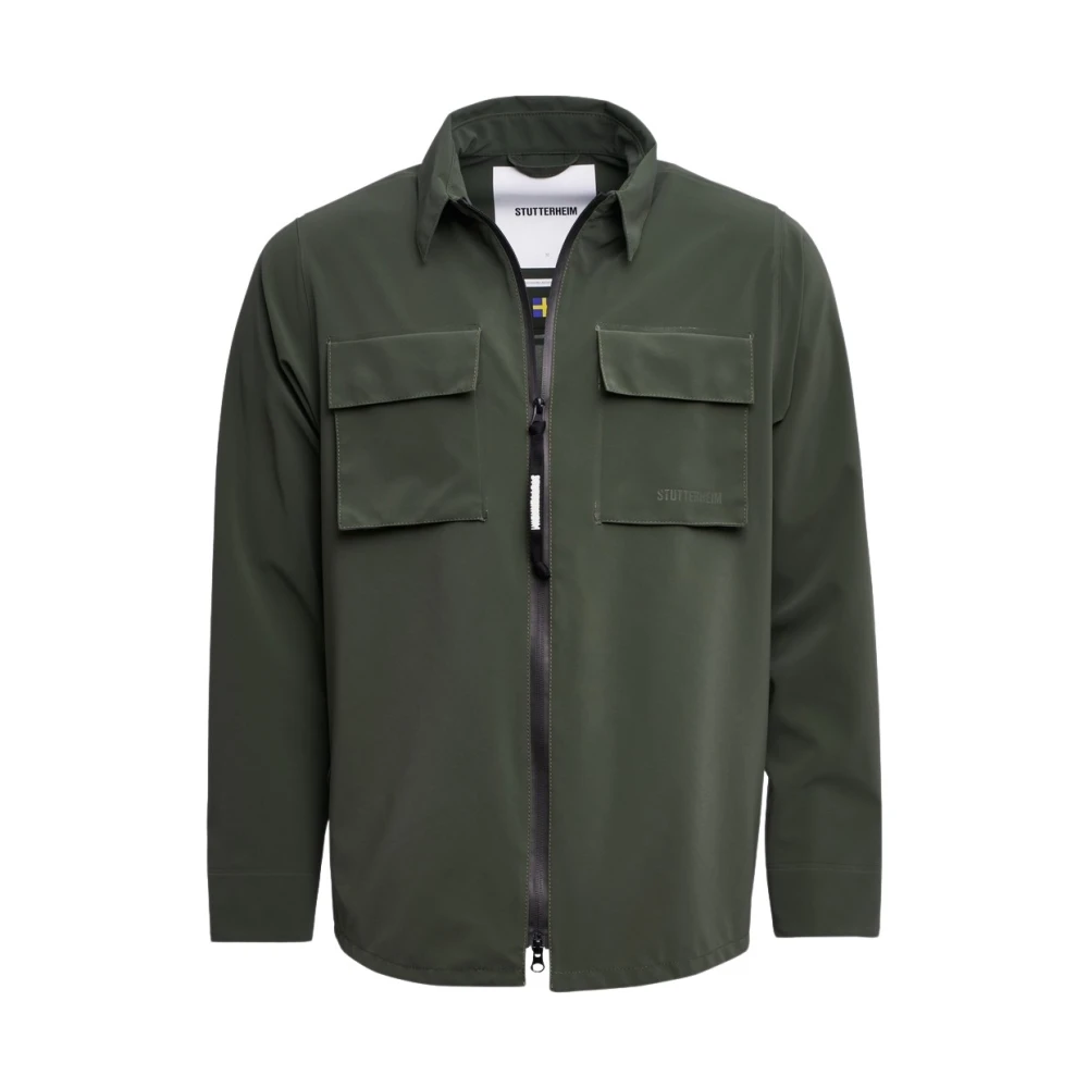 Stutterheim Vattentät Matt Overshirt Green, Herr